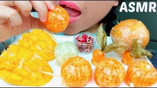 ASMR ORANGE PARTY Candied Oranges  Limes  Mangos TANGHULU NO TALKING suellASMR [upl. by Moria]