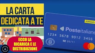 Carta Spesa DEDICATA A TE ecco la ricarica e la distribuzione delle card [upl. by Mychael]