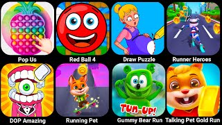 Pop Us Runner Heroes Red Ball 4 Running Pet Talking Pet Gold Run Gummy Bear Run [upl. by Tacy]