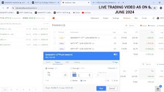 LIVE OPTION TRADING FOR LIVING AS ON 6 JUNE 2024Live trading [upl. by Blackstock]