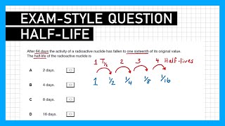 Halflife Calculation Past Exam Question  A Level Physics [upl. by Eidnahs]