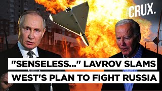 Russia Destroys quot125 Ukrainian Dronesquot Lavrov Warns West Against quotSuicide Venturequot In Ukraine [upl. by Yaner]