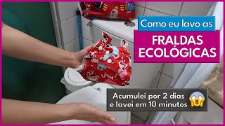 Como lavo as FRALDAS ECOLÓGICAS de 2 dias em apenas 10 minutos [upl. by Sivatnod]