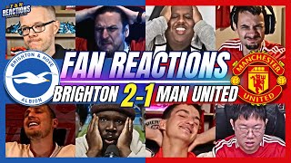 MAN UNITED FANS FURIOUS😡REACTION TO BRIGHTON 21 MAN UNITED  2425 PREMIER LEAGUE [upl. by Goldina]