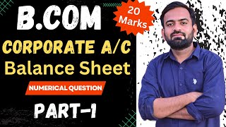 Balance Sheet  Corporate Accounting Bcom  Financial Statement of company [upl. by Kelwunn627]