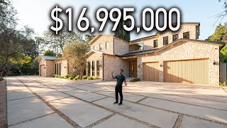 Touring a 17M Encino Mega Mansion with a Resort Style Backyard [upl. by Alexine]