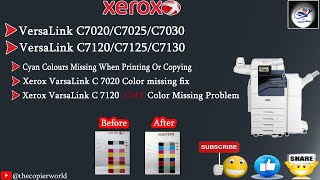 Xerox VarsaLink C7020 Color missing fix  Xerox C7020 Cyan Colors Missing When Printing Or Copying [upl. by Ozzie]