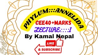 Phylum Annelida lecture1Cee zoology all lectures by Kamal sir [upl. by Nitsur]