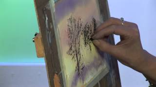 Art Demonstration Using Charcoal and Watercolour Paint with Artist Trudi Day [upl. by Yelir]