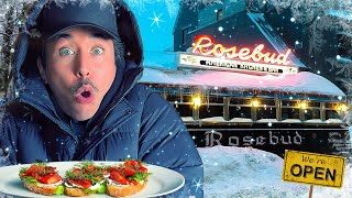 Eating in a Snow Storm For 24 Hours Only Restaurants Open [upl. by Lamont]