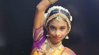 Manya’s 1st Bharatanatyam Dance  SWAGATHAM KRISHNAAGNYAATHAVAASI [upl. by Kiryt]