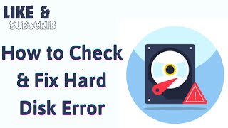 How to Check amp Fix Hard Disk Error [upl. by Esaertal]