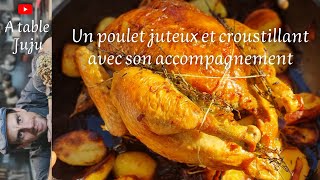 comment cuire un poulet rôti  Vidéo A table Juju [upl. by Nordin230]