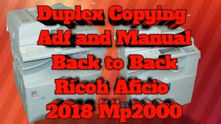 Adf And Manual Duplexing Ricoh Aficio 2018 Mp2000 Mp2500 [upl. by Inacana]