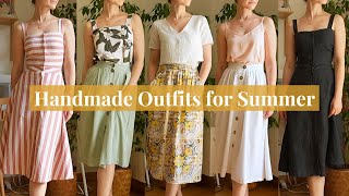 Handmade Summer Outfits ☀️｜Sewing Ideas amp Summer Sewing Patterns [upl. by Aurita]