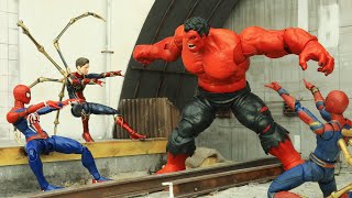 Spider Man Vs Hulk Controlled By Thanos Final Battle  Figure Stopmotion [upl. by Maible842]