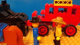 lego western stopmotion stagecoach robbery [upl. by Nyre]