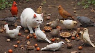 Cat TV Squirrel Picnic  Birds and Squirrels Everywhere ⭐ 24 HOURS ⭐ [upl. by Baniaz]