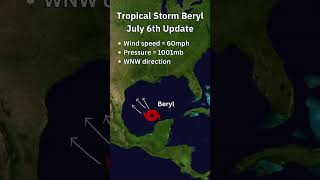 Tropical Storm Beryl  Moving Through The Gulf hurricane [upl. by Rebak649]