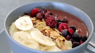 How To Make A Chocolate Berry Smoothie Bowl [upl. by Eilyk734]