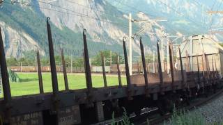 Re Treni a Brennero  Güterzug in Sargans mit Re 66 [upl. by Amata]