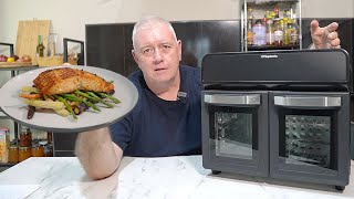 Dual Zone Air Fryer Review and cook HYSapientia [upl. by Aikar]