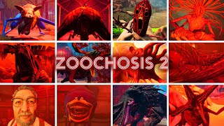 Zoochosis 2 Official Game Play  All Animals Jumpscares Boss Queen Parasite Death Run The zookeeper [upl. by Chastity]