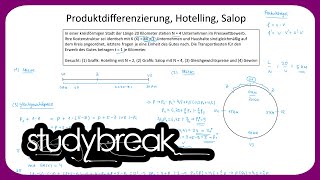 Produktdifferenzierung Hotelling Salop  Preistheorie [upl. by Ateekram]