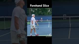 Russovuori showing the Forehand Slice [upl. by Ayetal]