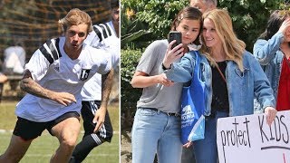 See How Justin Bieber And Selena Gomez Spent Their Very Different Weekends [upl. by Zsuedat]