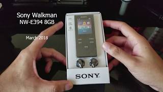 Sony NWE394 8GB Black Walkman Unboxing Overview [upl. by Ahsim]