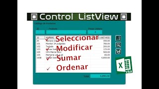 1️⃣4️⃣➖✅ CONTROL LISTVIEW PARTE 2 ▶️ EXCEL  VBA VISUAL BASIC PARA APLICACIONES🟩 [upl. by Bee]