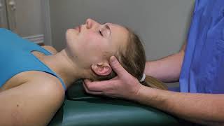 Osteopathic Technique Demo  SubOccipital Release Craniosacral Therapy [upl. by Anora]