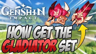 How To GETFARM The Gladiator Set Genshin Impact [upl. by Jorey]