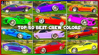 The Top 50 Best Modded Crew Colors In GTA 5 Online Bright Colors Secret Neon amp More [upl. by Kettie]