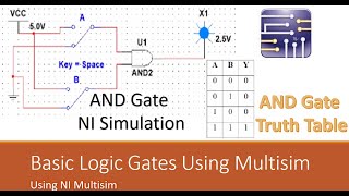 Basic Logic gates using Multisim [upl. by Joacima513]