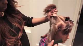 How to sewn in hair extensions tracks for European hair [upl. by Reg]