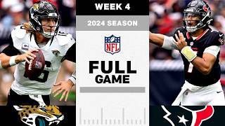 FULL GAME Jacksonville Jaguars vs Houston Texans  NFL 2024 Season Week 4 [upl. by Ailema237]