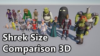 Shrek Size Comparison 3D [upl. by Nibbor]