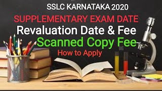 SSLC KARNATAKA SUPPLEMENTARY EXAM 2020 II REVALUATION FEE DETAILS II SCANNED COPY DETAILS II SYED [upl. by Ailido]