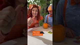 Pumpkin Painting with EmmaMemmaASL and Blippi halloween pumpkin emmamemma [upl. by Pieter]