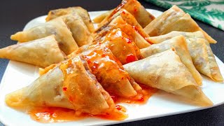 How to make Beef Samosa  Samosa Rezept  Samosa Recipe using Spring Rolls Pastry [upl. by Cattan349]