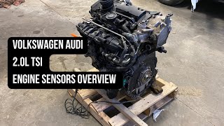 Volkswagen Audi 20 TSI Engine Sensors Location [upl. by Ahsyle]