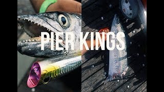 Fishing for King Mackerel  Beach Pier Fishing [upl. by Doersten]