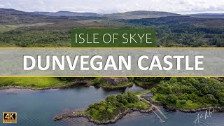 Dunvegan Castle  Isle Of Skye  Scotland 2023  4K Drone [upl. by Yelad]