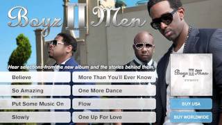 Boyz II Men  Twenty Album Preview Part 5 quotMore Than Youll Ever Knowquot [upl. by Stearn94]