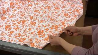 Dress Sewing with Pleated Skirt  Squaring the Fabric Free Sample [upl. by Lissie193]