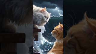 Titanic Cat Version 🚢💔😢 family shorts catsadstory [upl. by Airoled]