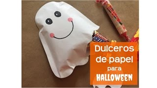 DIY Cómo hacer dulceros de papel para Halloween [upl. by Bumgardner]