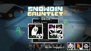 Solo Snowdin Gauntlet with Dapperblook and Chilldrake  Roblox Undertale Adventure [upl. by Zingg]